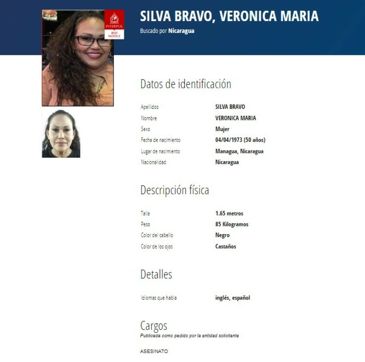 Verónica María Silva Bravo, de 50 años