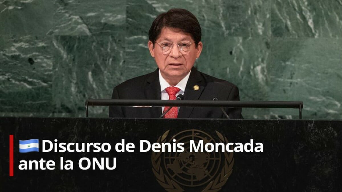 El canciller de Nicaragua, Denis Moncada, interviene en la 78 Asamblea General de la ONU