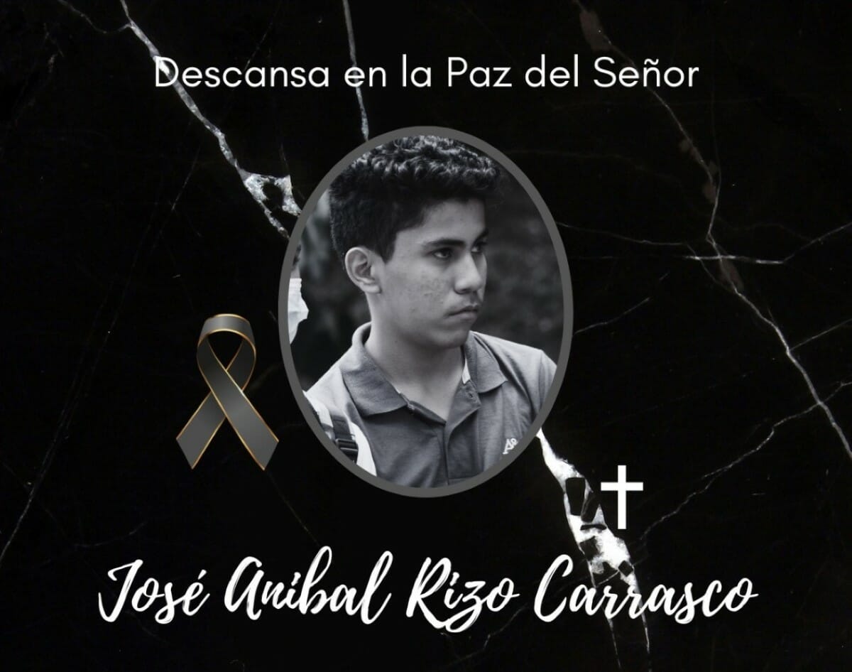 José Aníbal Rizo Carrasco, de 17 años,