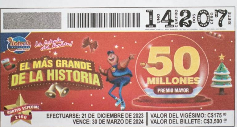 El Gordo Navideño será de 50 millones de córdobas
