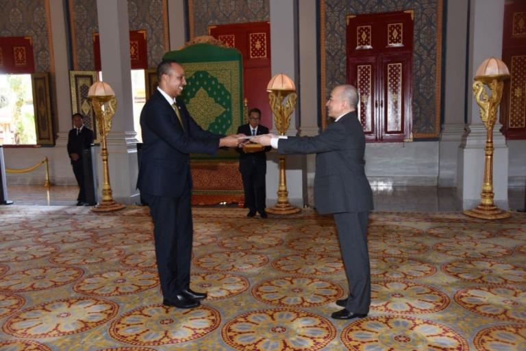 Embajador de Nicaragua presenta credenciales ante su majestad Norodom Sihamoni, Rey de Camboya