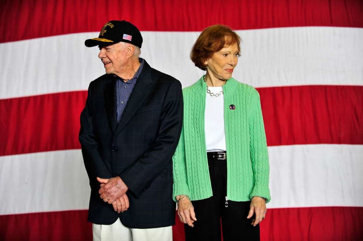 El ex presidente estadounidense Jimmy Carter y su esposa Rosalynn Carter