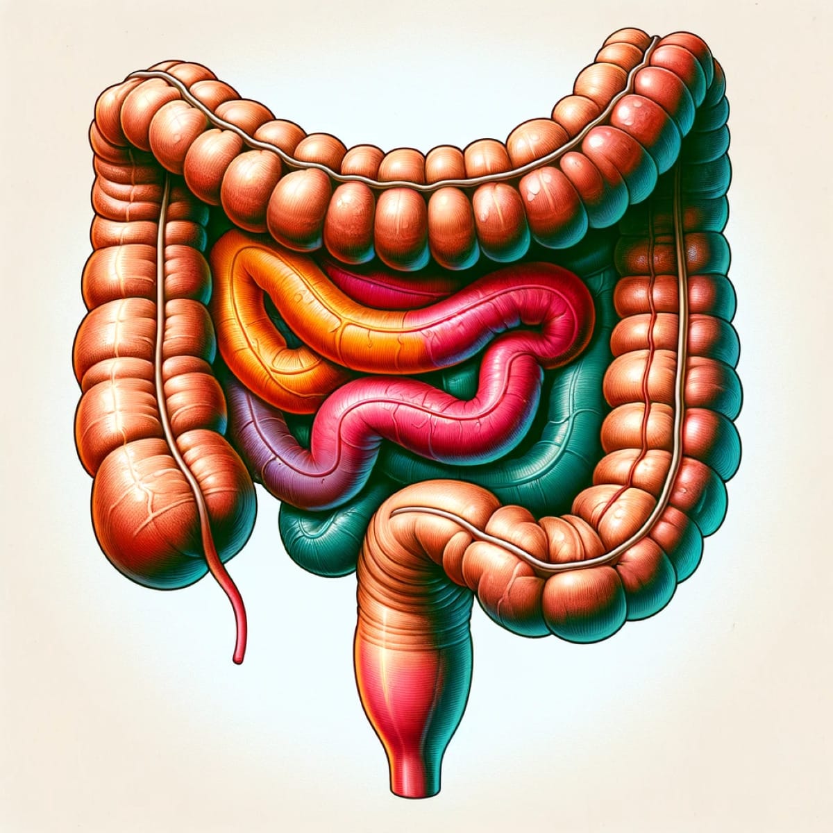 Imagen ilustrativa de un colon saludable