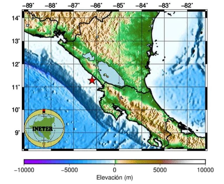 Sismo de 4.7 sacude el Pacífico de Nicaragua