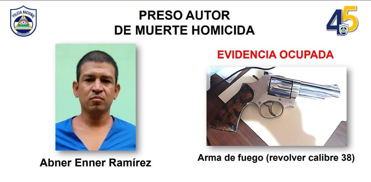 Abner Enner Ramírez capturado por asesinato