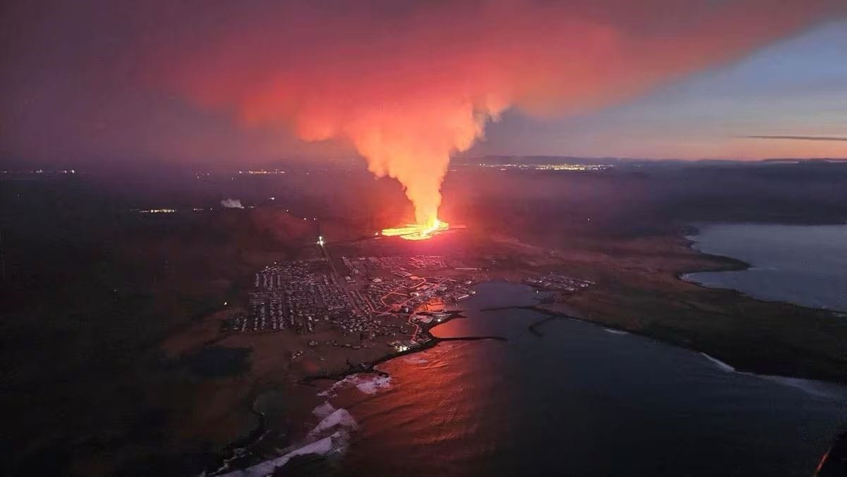 Impresionante imagen de la erupción en Islandia