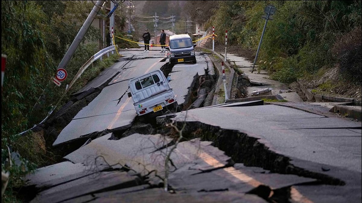 Japón registró el primero de enero, un sismo de magnitud 7.5