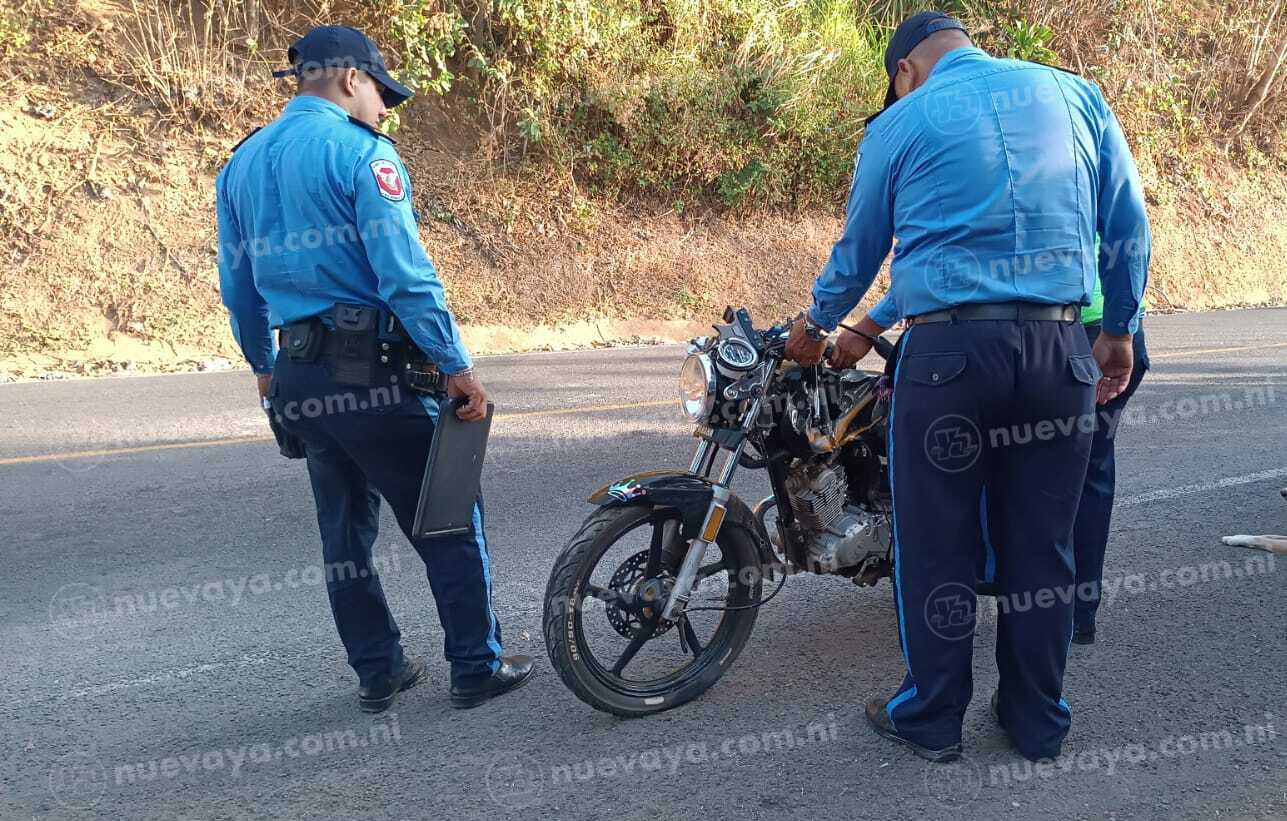 El hoy occiso iba a bordo de esta motocicleta