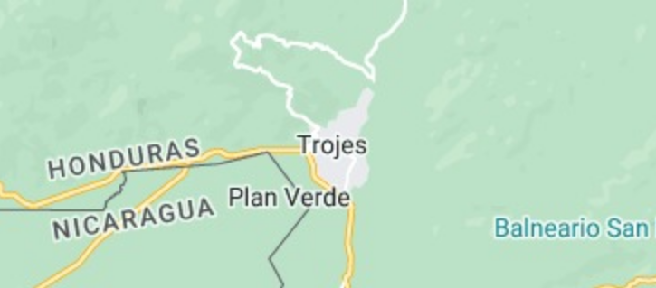 Mapa de Trojes, en Honduras