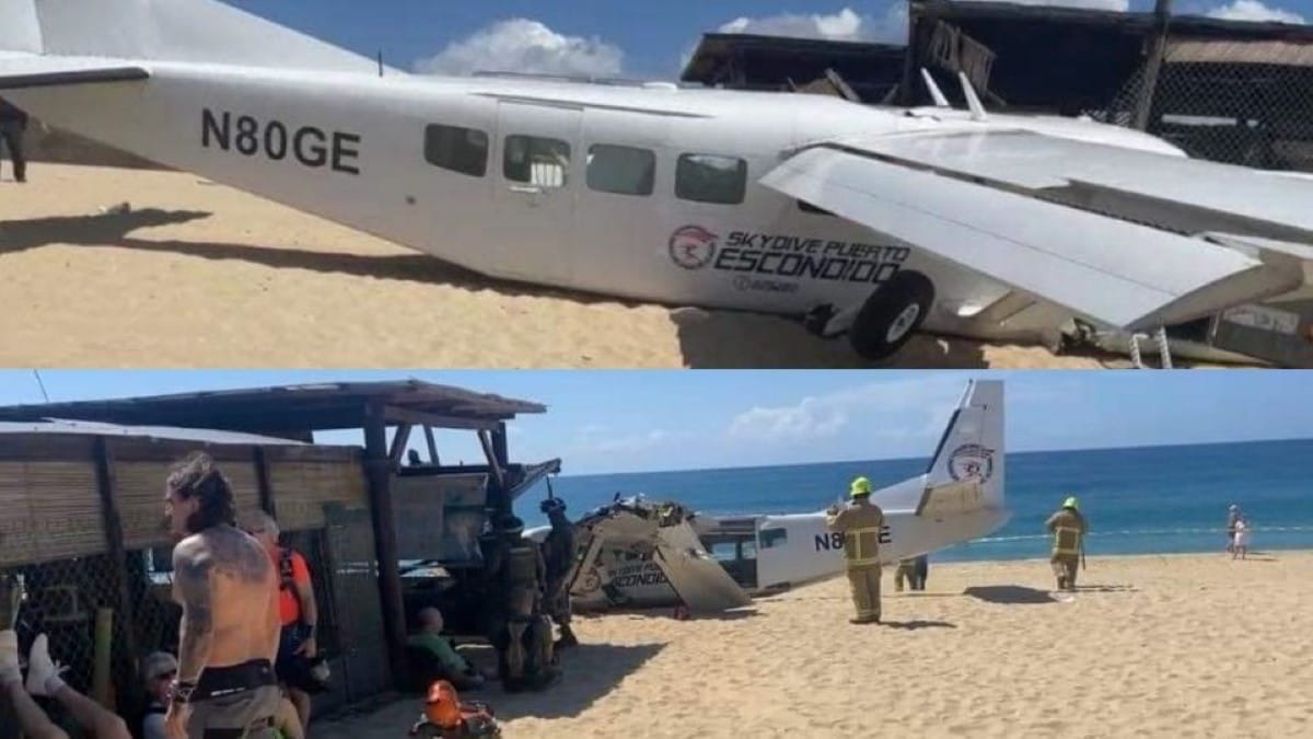 Una persona murió al estrellarse una avioneta en una playa de México