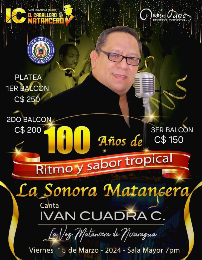 Ritmo y sabor tropical en el Teatro Rubén Darío  el 15 de Marzo