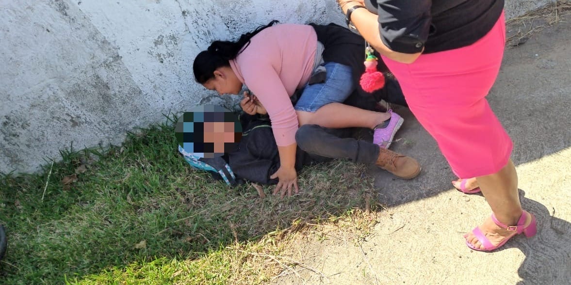 Yuner José Martínez Torres, de 10 años, resultó lesionado en el accidente