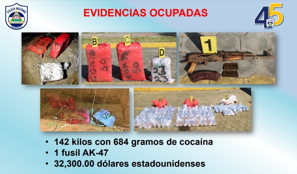 Incautan 142 kilos de cocaína en El Viejo, Chinandega