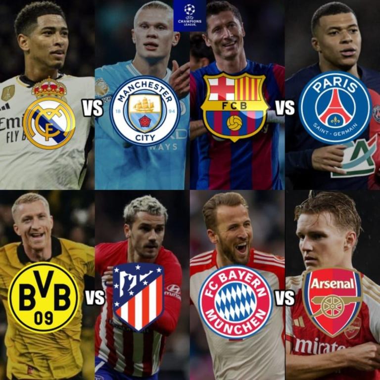 Real Madrid ante el actual campeón City y Barcelona contra PSG de Mbappé en cuartos de final
