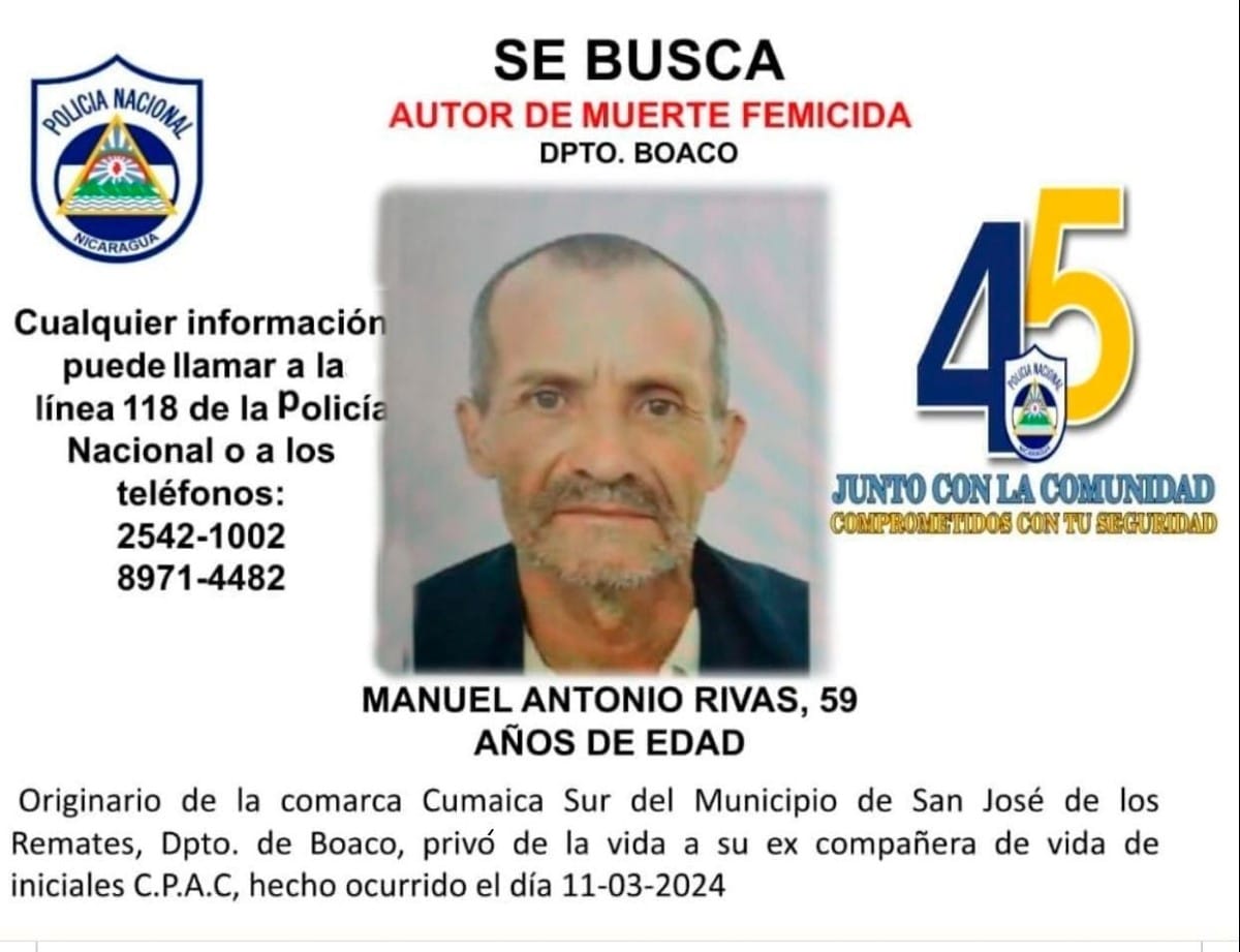 Se busca a Manuel Antonio Rivas, de 59 años de edad