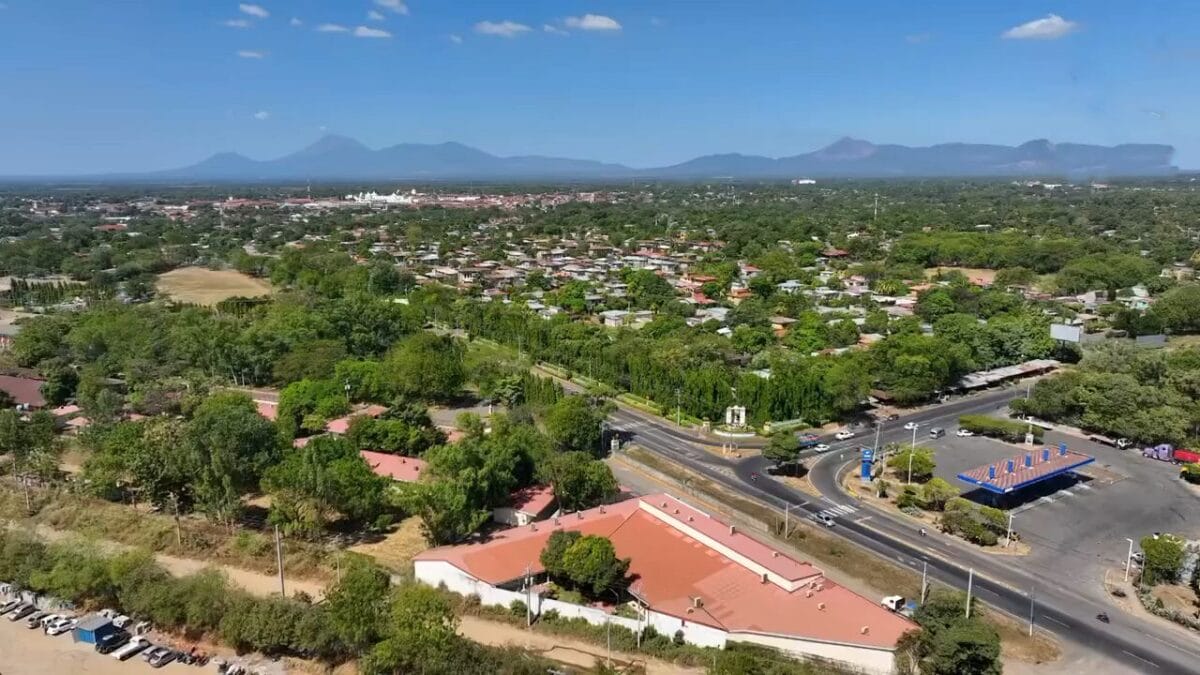 Vista aérea de la ciudad de León, en Nicaragua
