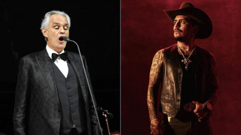Christian Nodal es el único latino invitado en el concierto de Andrea Bocelli