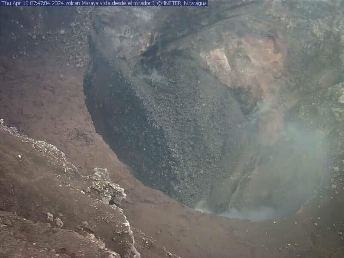 Volcán Masaya en Nicaragua: relativa calma según informe de INETER