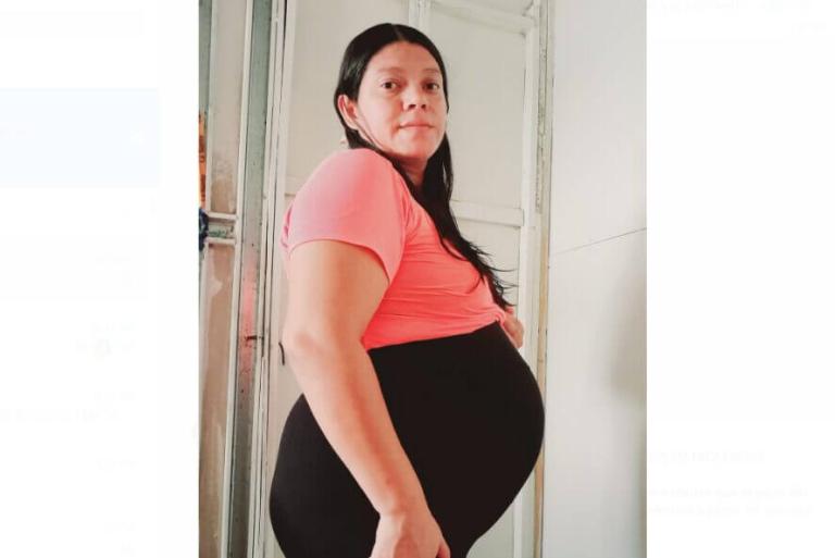 Boaqueña con 8 meses de embarazo participa en «La Madre Panza»