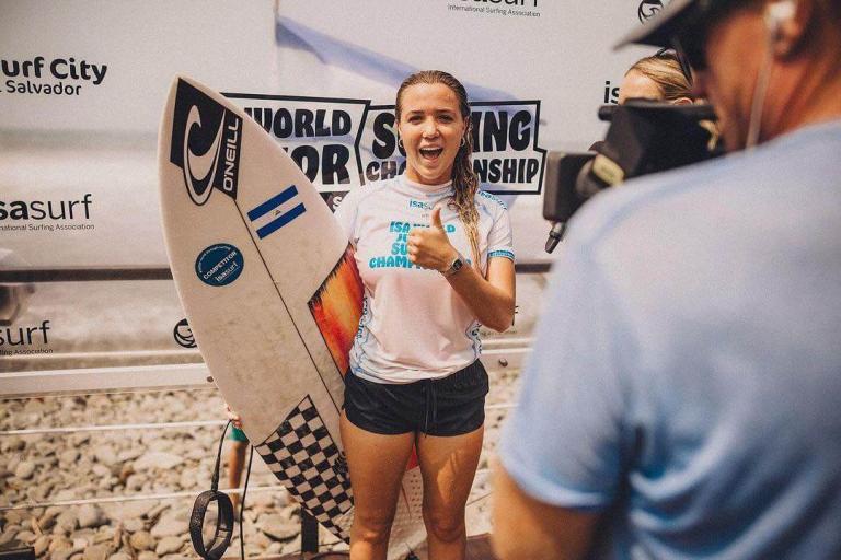 La surfista pinolera Candelaria Resano fue la quinta mejor en un Mundial U-18
