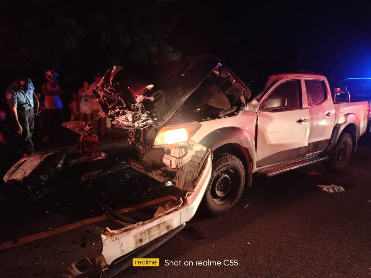 Camioneta conducida por Braulio Francisco Ríos Morán