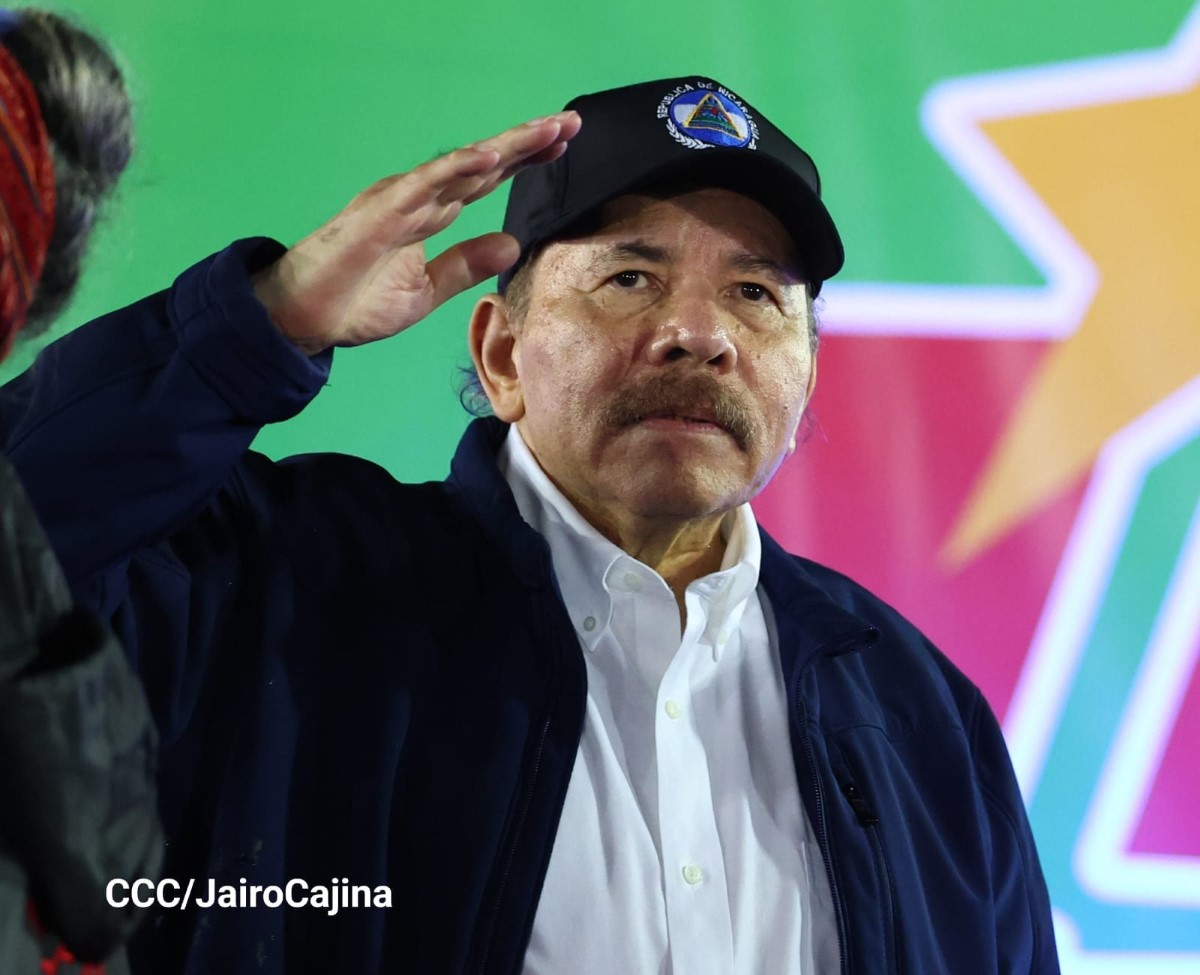 Presidente Daniel Ortega en el acto del 45 aniversario de la Revolución Sandinista