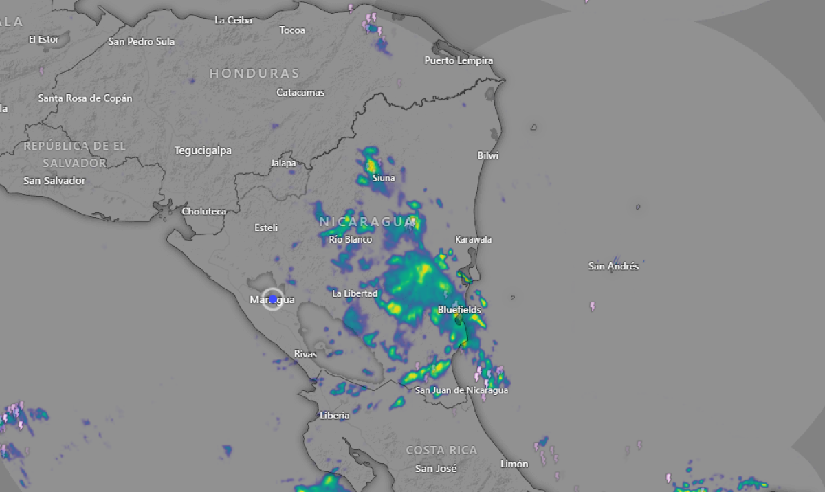 Pronóstico del tiempo en Nicaragua: lluvias, calor y viento esta semana