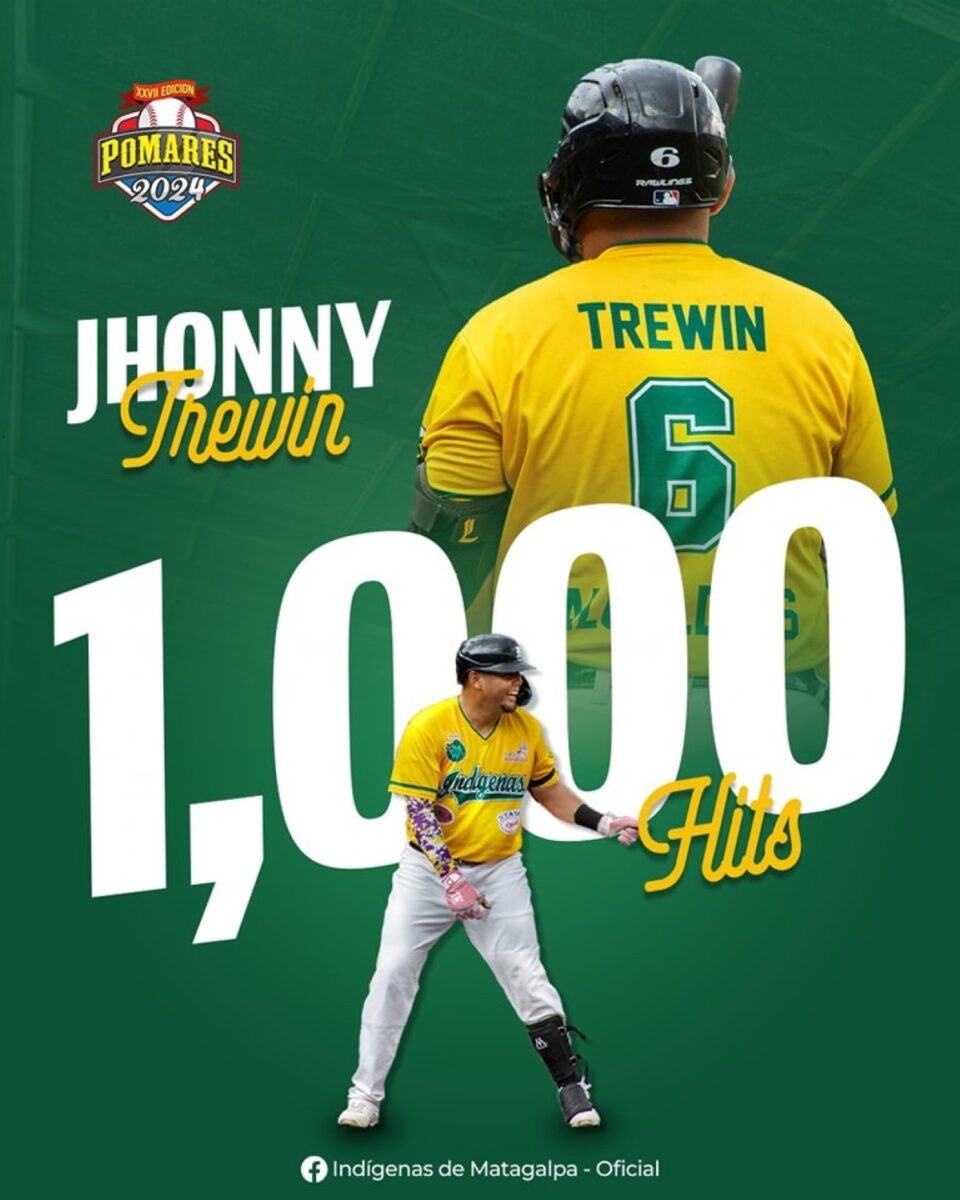 Johnny Trewin alcanza los 1,000 imparables en la Liga Germán Pomares