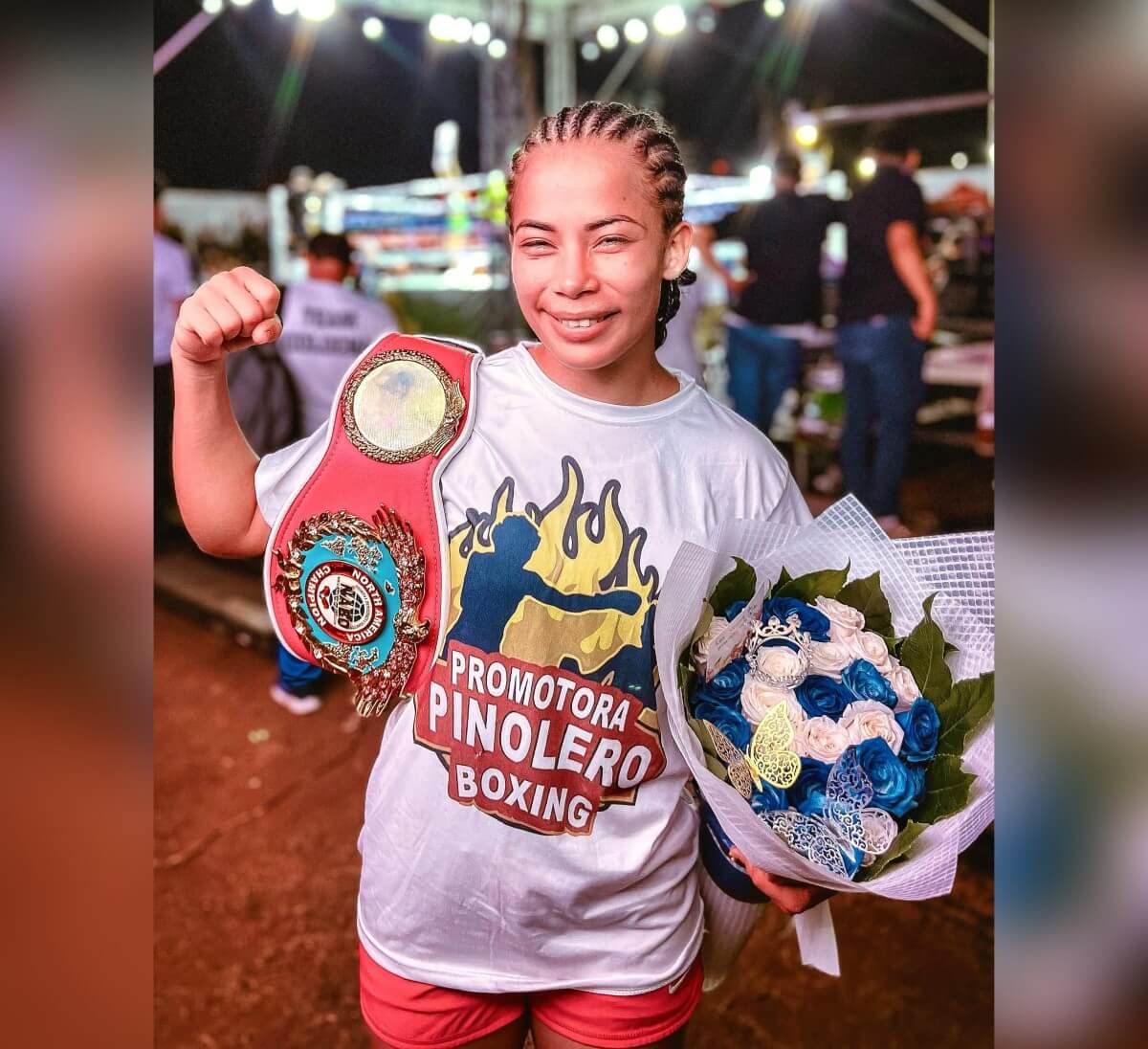 La boxeadora nicaragüense Junieth "La Colocho" Ortega