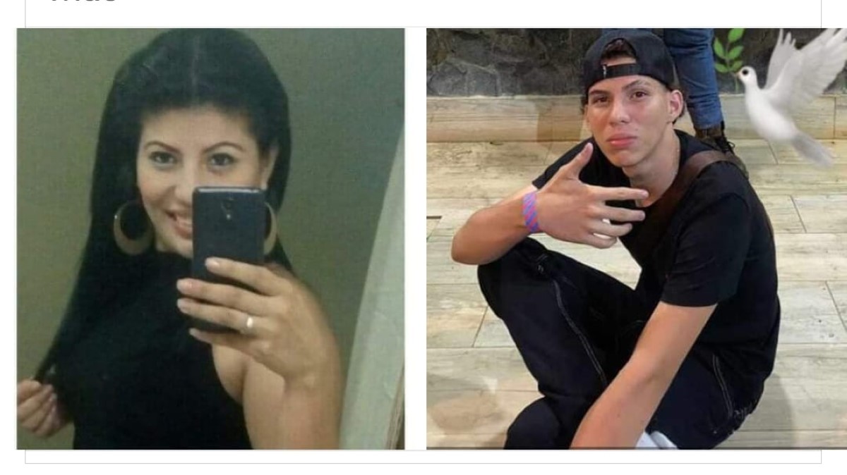 Karla Lucia Dubón Medina, de 33 años, y su hijo Yadir Sebastián Escoto Dubón, de 16 años