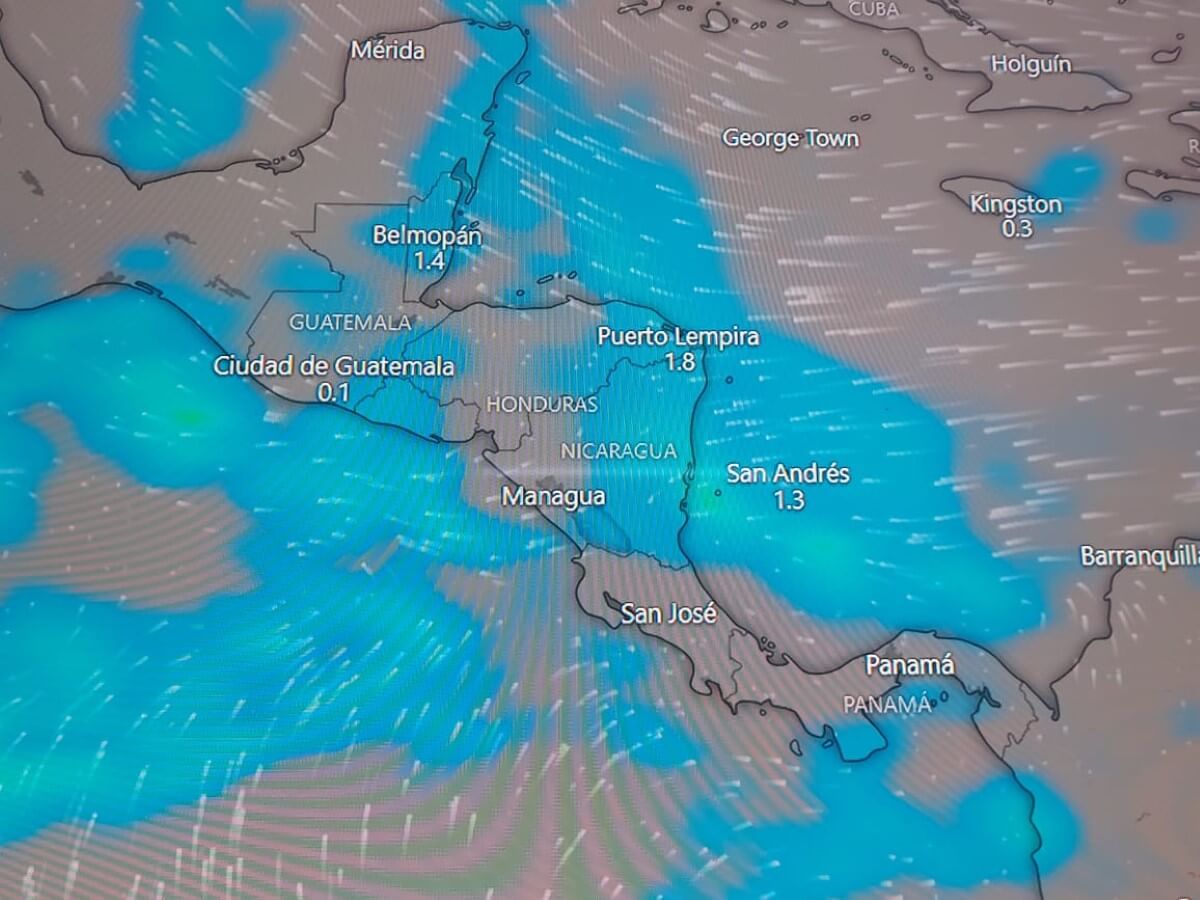 Pronóstico del tiempo en Nicaragua: lluvias y oleaje complicado esta semana