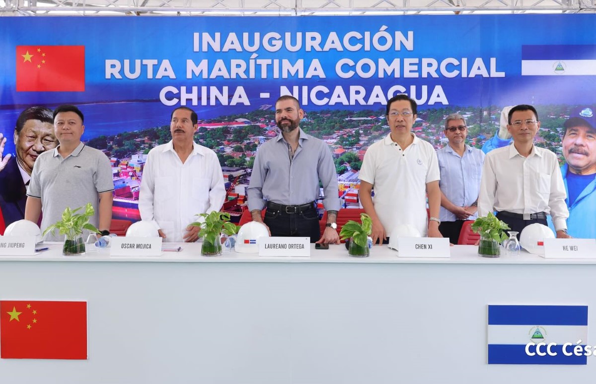 Nicaragua inaugura ruta comercial marítima con China