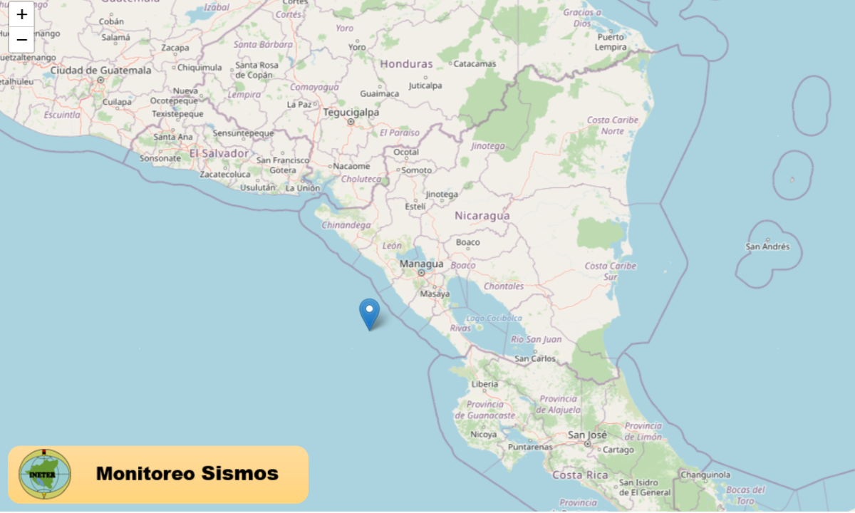 Temblor de 4,9 grados en Pochomil, San Rafael del Sur