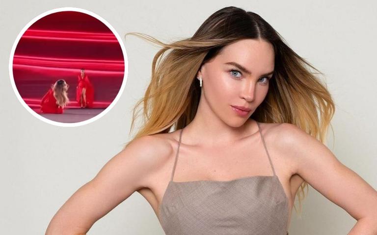 Belinda sufrió tremenda caída en plena pasarela