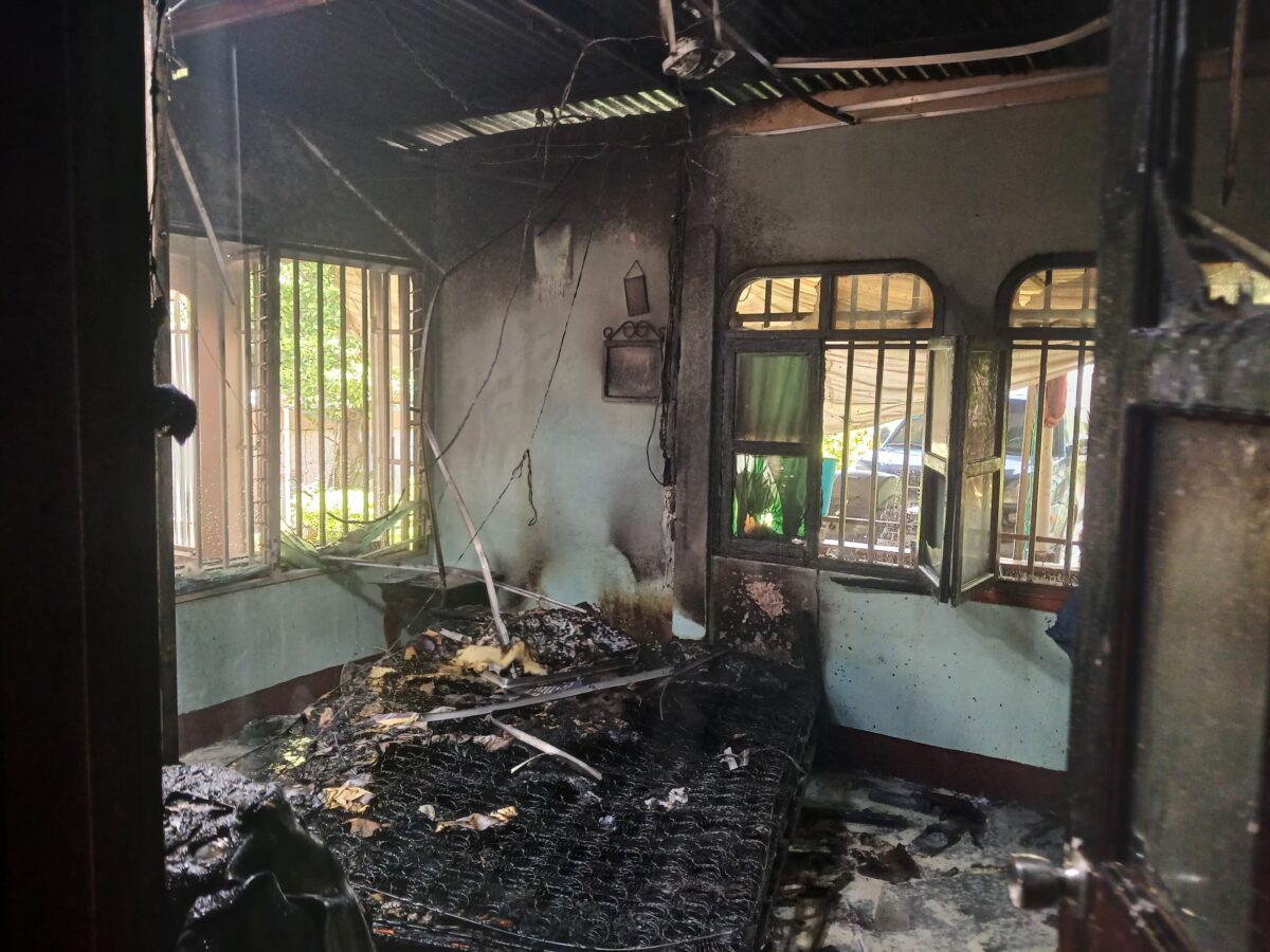 Incendio en vivienda cercana a la Estación Dos de Policía en Managua