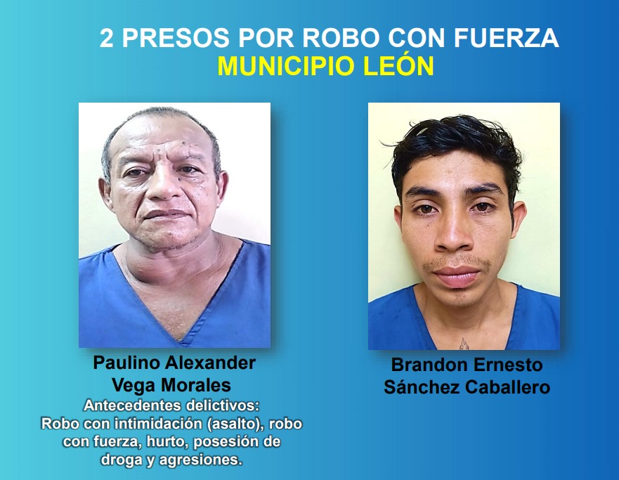 Paulino Alexander Vega Morales y Brandon Ernesto Sánchez Caballero