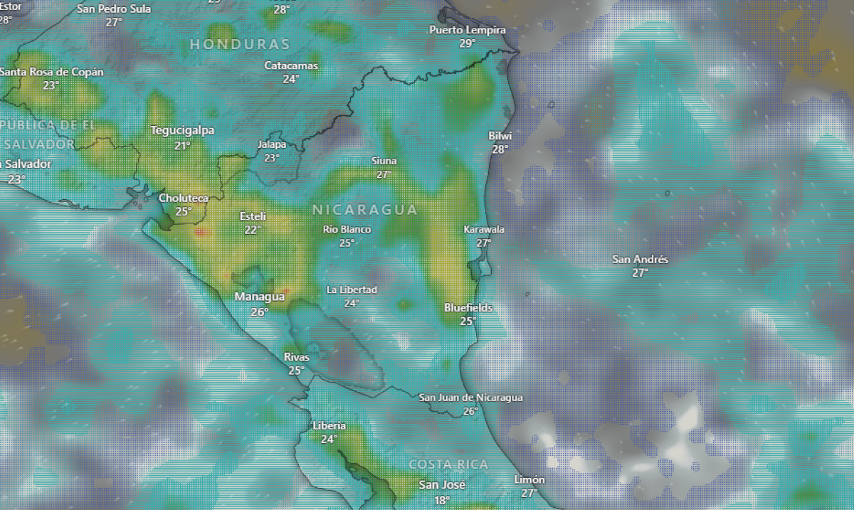 ¡Alerta meteorológica en Nicaragua! Lluvias por Onda Tropical y sistemas de bajas presiones