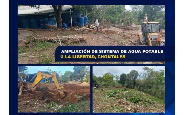 Avanzan mejoras en el sistema de agua en La Libertad, Chontales