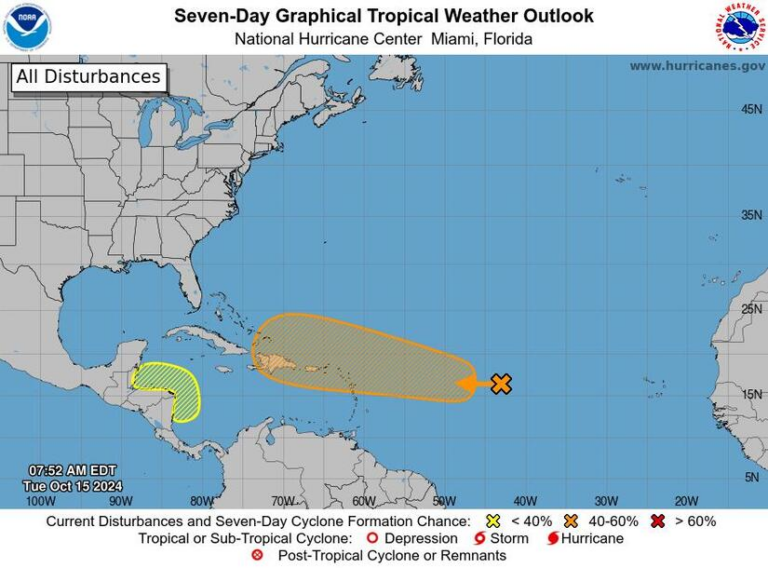 INETER: Disturbio atmosférico generará lluvias en toda Nicaragua