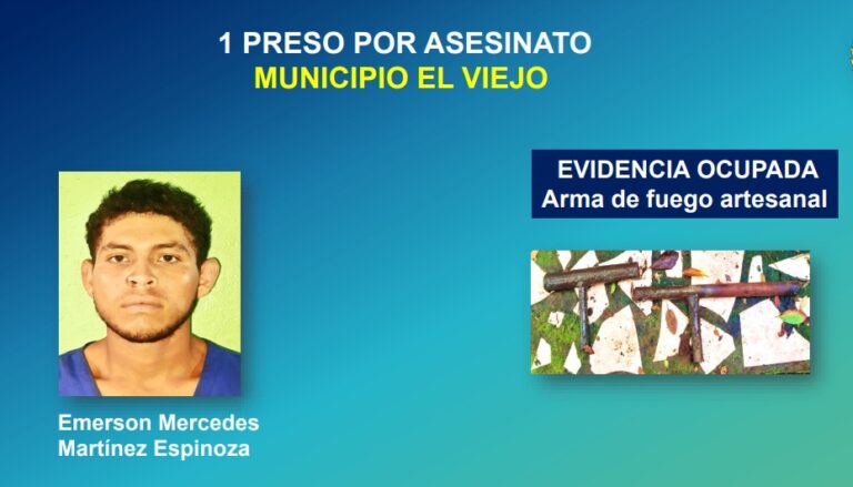 Presentan a delincuente que le quitó la vida con una escopeta hechiza a poblador en El Viejo