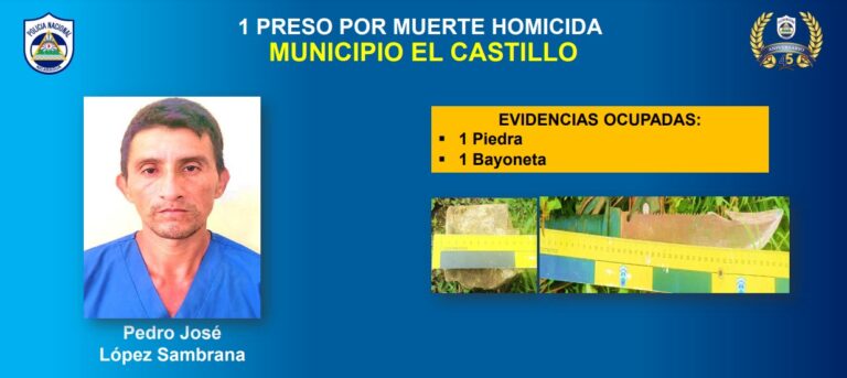 Meten preso a sujeto que a punta de piedra y bayoneta mató a un poblador en El Castillo