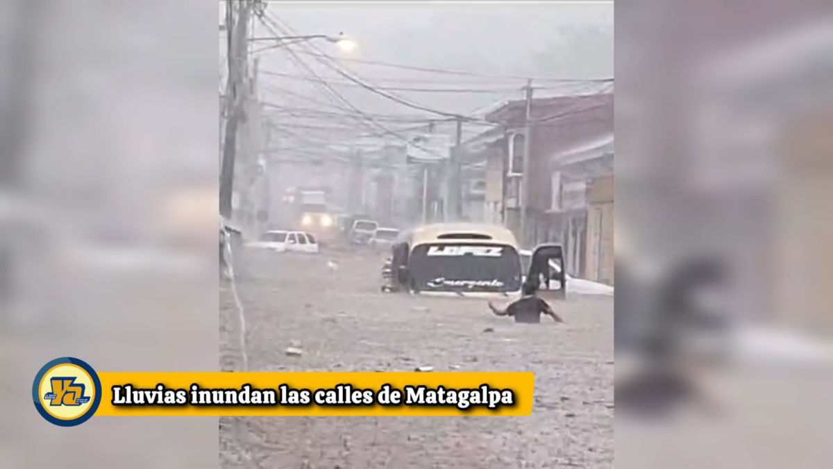 Desborde del cauce en barrio 5 de Junio tras fuerte lluvia en Matagalpa