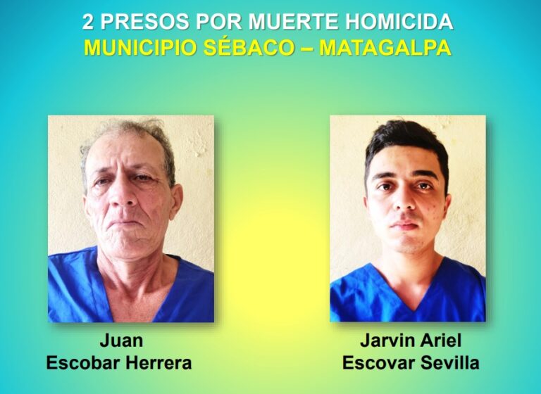 Atrapan a padre e hijo que asesinaron al presidente de los caponeros de Sébaco