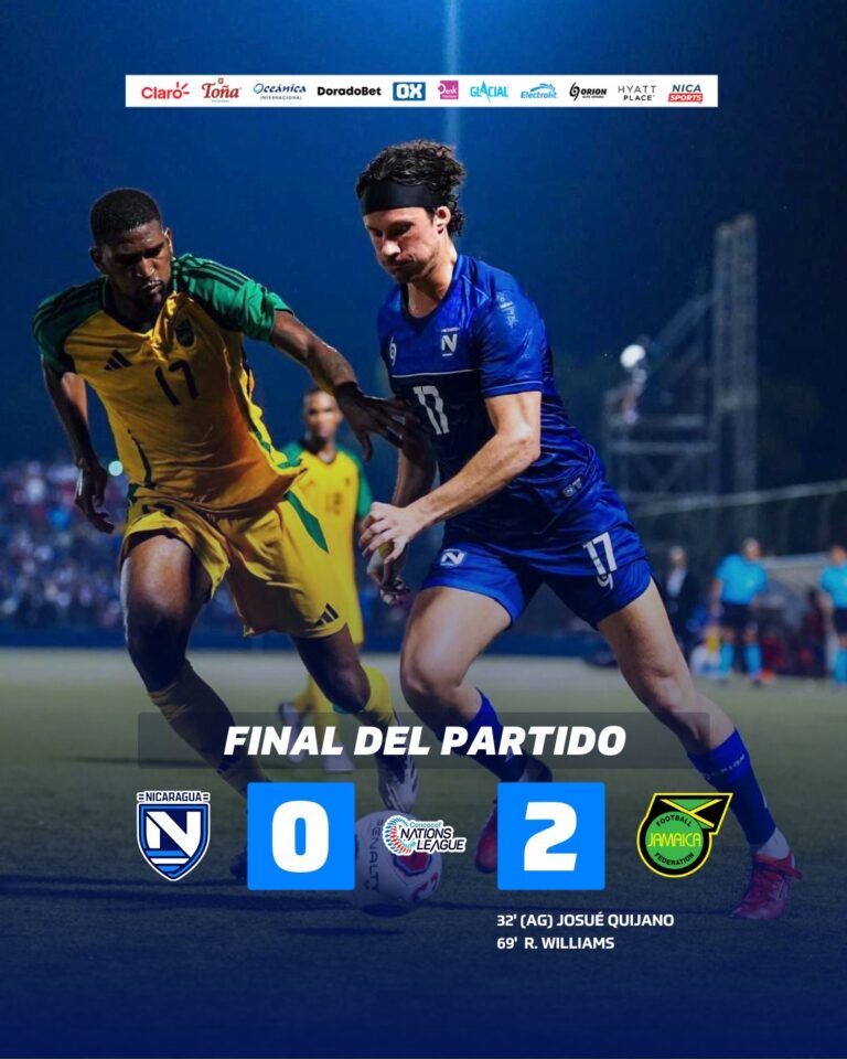 Jamaica doblega a Nicaragua y complica su clasificación a cuartos de final de la Liga