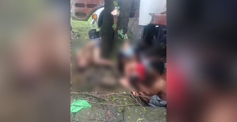 Accidente de camión deja dos personas lesionadas en Diriamba