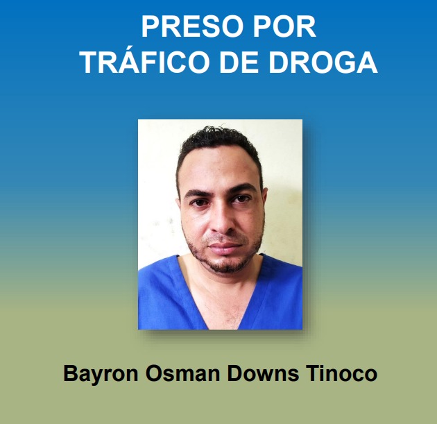 Capturado Bayron Osman Downs Tinoco con 3 kilos de cocaína en Nueva Guinea