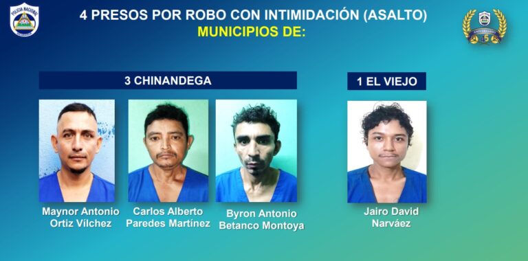 Policía chinandegana saca de circulación a 9 ladrones, un traficante y dos abusadores sexuales