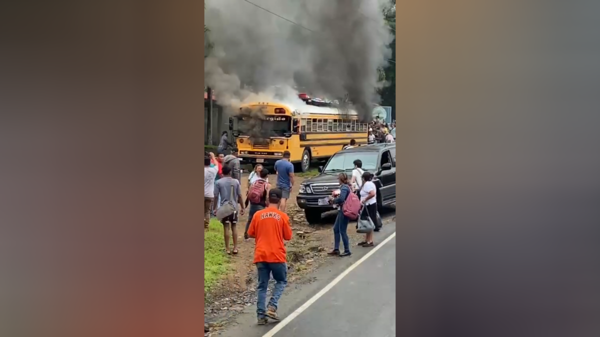 Incendio en bus: pasajeros ilesos en San Juan del Sur