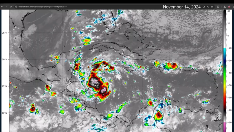 Tormenta Sara podría estacionarse en Honduras, al igual que el Huracán Mitch