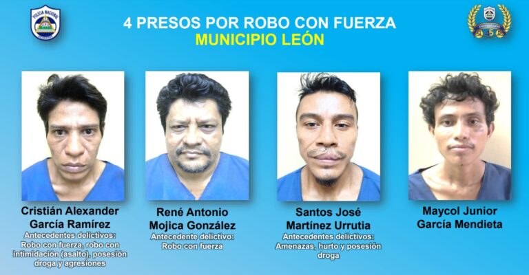 Autoridades encarcelan a 20 antisociales por delitos de alto riesgo contra pobladores de León